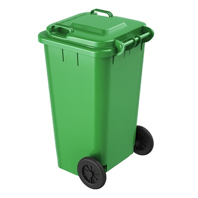 环群分类垃圾桶-厨余垃圾（绿色带轮100L)