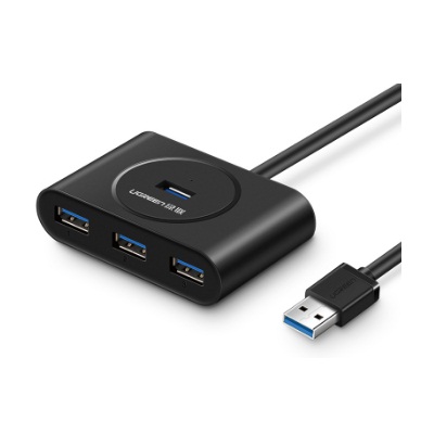 绿联30291分线器高速拓展 USB3.0 4口集线器延长线 2米