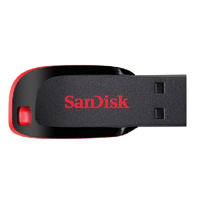 闪迪64GB USB2.0 U盘 CZ50酷刃 黑红色