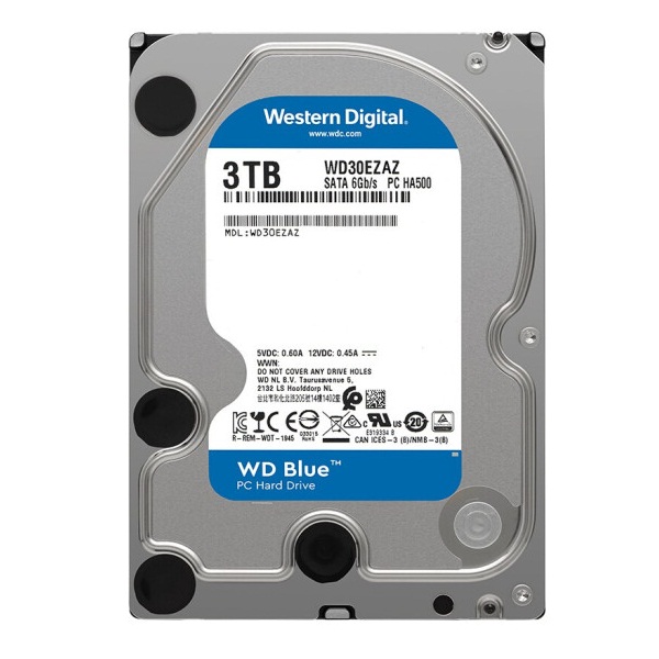 西部数据WD30EZAZ机械硬盘 3TB SATA6Gb/s 256MB 