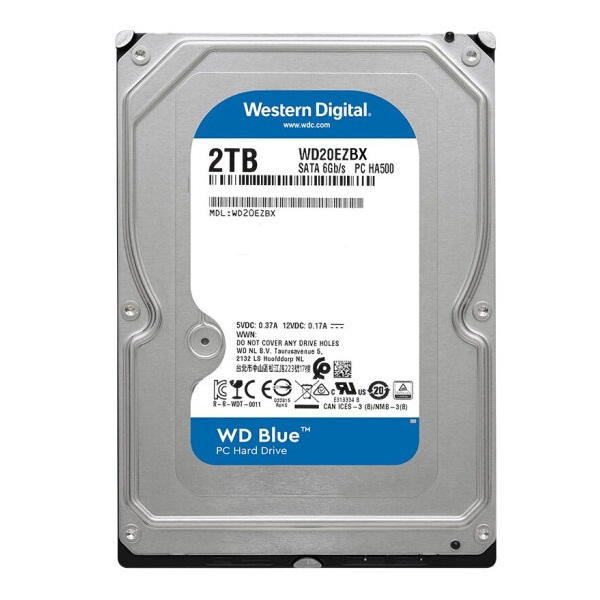 西部数据WD20EZBX台式机硬盘2TB  SATA6Gb/s 256MB   7200RPM