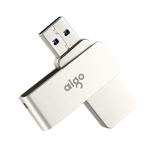 爱国者 U330 U盘 256GB USB3.2 金属旋转系列 银色
