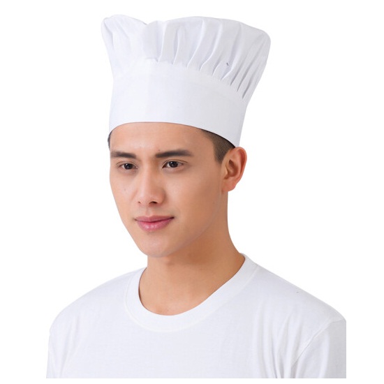 耐典8366男女厨师帽酒店餐厅后厨房工作帽 白色