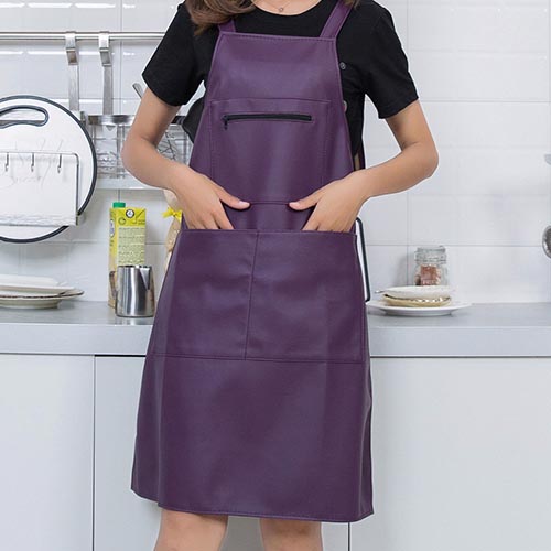 汇旺tRdpjHF3背心式围裙防水防油 紫色加大款（三口袋防水款）
