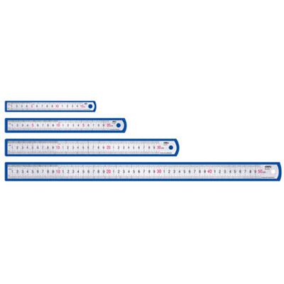 得力8464不锈钢直尺 测量绘图刻度尺子50cm（银色）单把