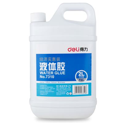 得力7310大桶装液体胶水 玩具材料胶水2L（单桶）