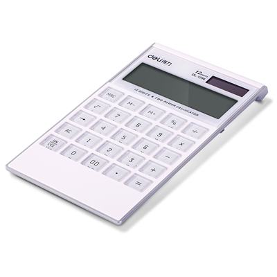 得力1256桌面计算器 白 台