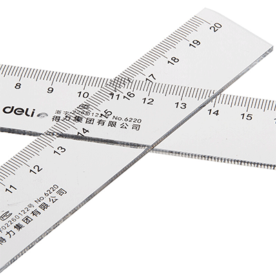 得力6220办公通用直尺20cm（把）