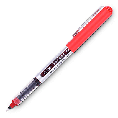 得力S656签字笔 红色0.5mm