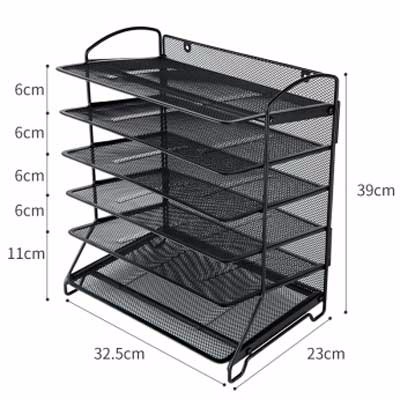 佳佰金属六层办公收纳架