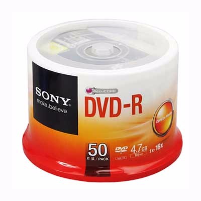 索尼DVD-R/16速4.7G单片（50P)