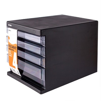 晨光ADMN4033四层桌面文件柜单个装黑色