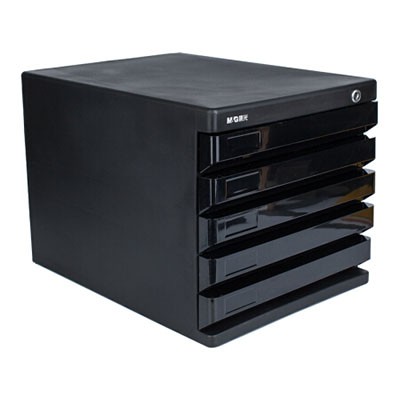 晨光ADM95298五层桌面带锁文件柜单个装黑色