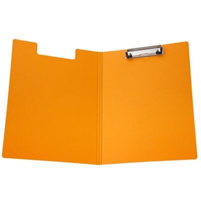 齐心A5305央格系列文件夹A4双折式板夹橙色