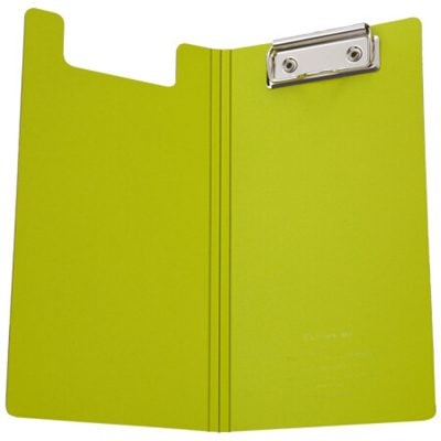 齐心A5306央格系列文件夹/票据夹双折式板夹绿色