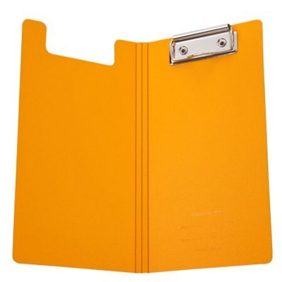 齐心A5306央格系列文件夹/票据夹双折式板夹橙色