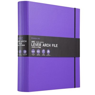 齐心A42寸ARC弧型脊背快劳夹/文件夹A805紫