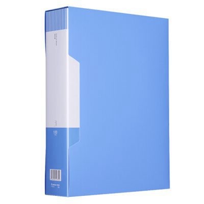 齐心FF100AK-1 100页资料册/易分类插页A4文件夹蓝