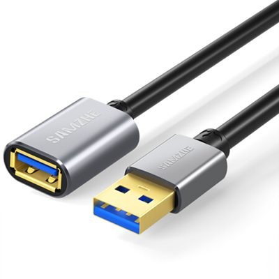山泽LK-20 USB3.0延长线铝合金黑色2米
