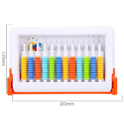 得力74319数学计数器多功能计算算术架12行橙色