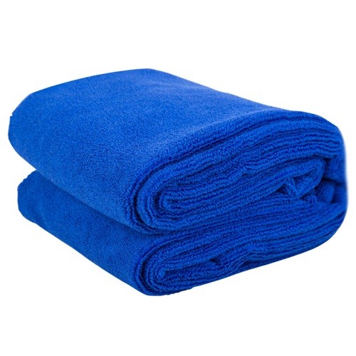 得力DL8076蓝色细纤维洗车毛巾160*60cm