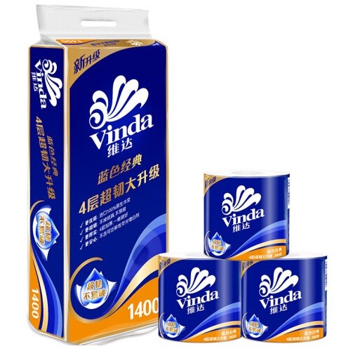 维达V4069卫生卷纸4层140g 10卷/提