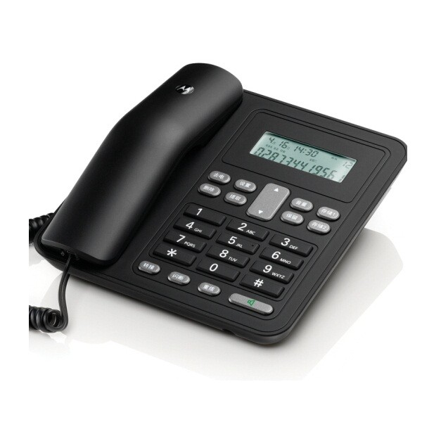 摩托罗拉CT320C黑色电话机 一键拨号 来电显示