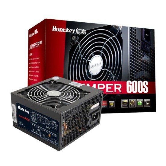 航嘉JUMPER600S 额定600W 电脑电源(主动PFC/温控风扇/宽幅电压/RTX2080/高转换效率)