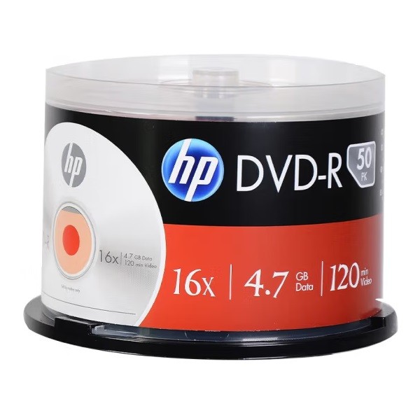 惠普DVD-R刻录光盘16速4.7GB 桶装50片