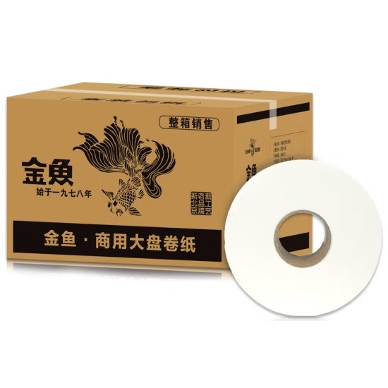 金鱼牌JM03801大卷纸3层800g*12卷/箱