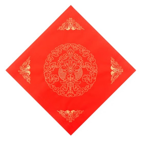 Touch Fish空白福字 斗方春联-年年有鱼 33×33cm 单张