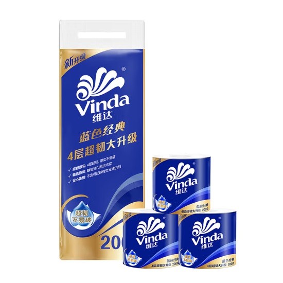 维达V4073有芯卷纸 4层200克 10卷/提