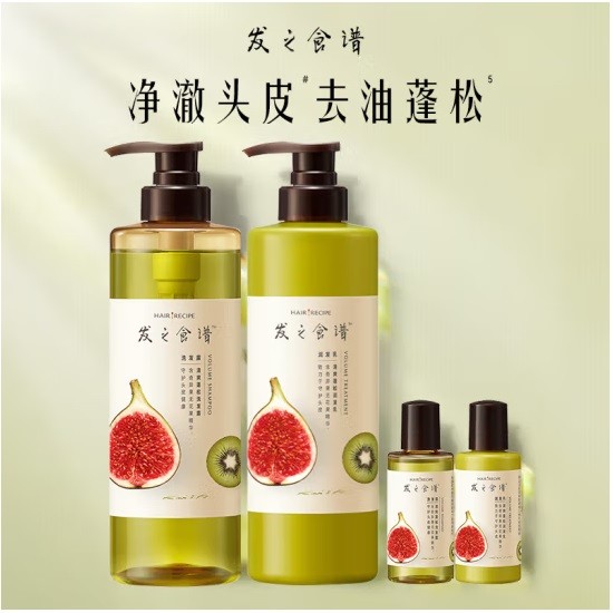 发之食谱无花果去屑洗发水套装 1160ml