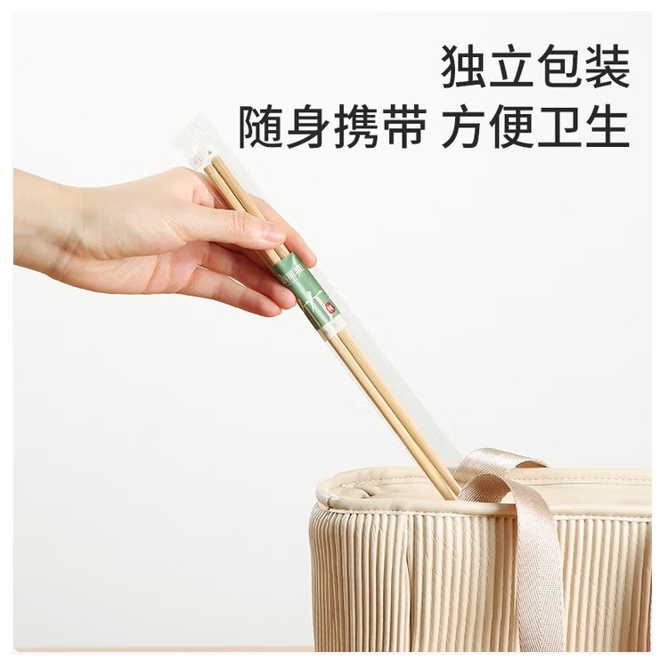 美丽雅HC092570一次性碳化筷 100双装 独立包装