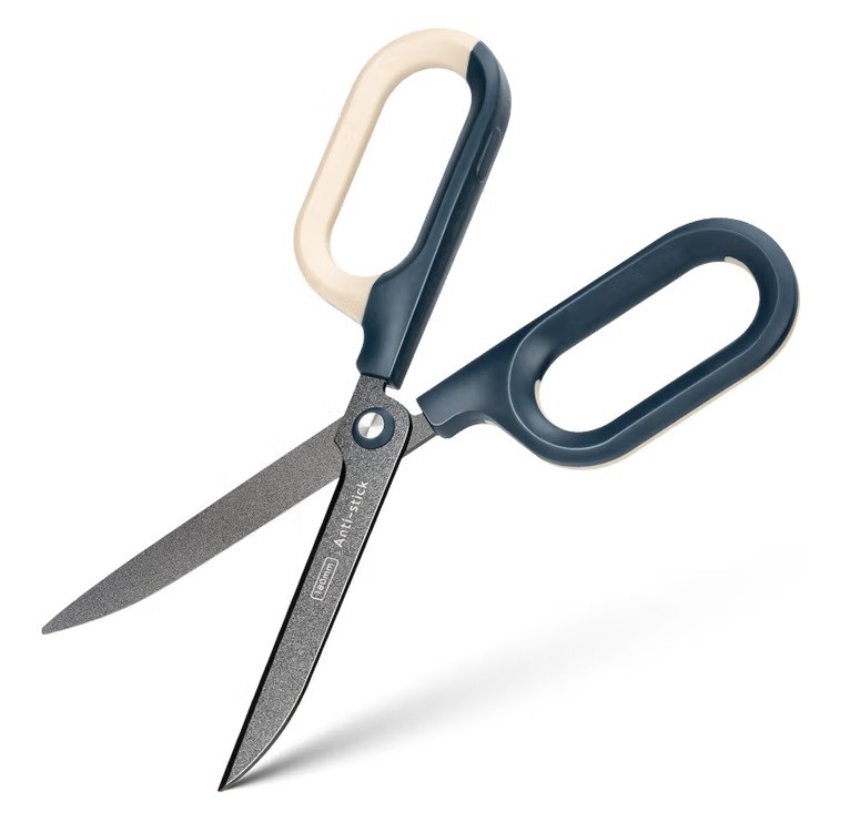 得力QG157大号弧形特氟龙省力剪刀