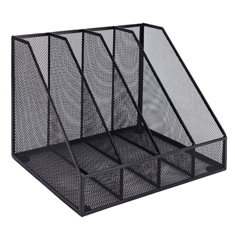 得力78986四联金属文件框栏 黑色