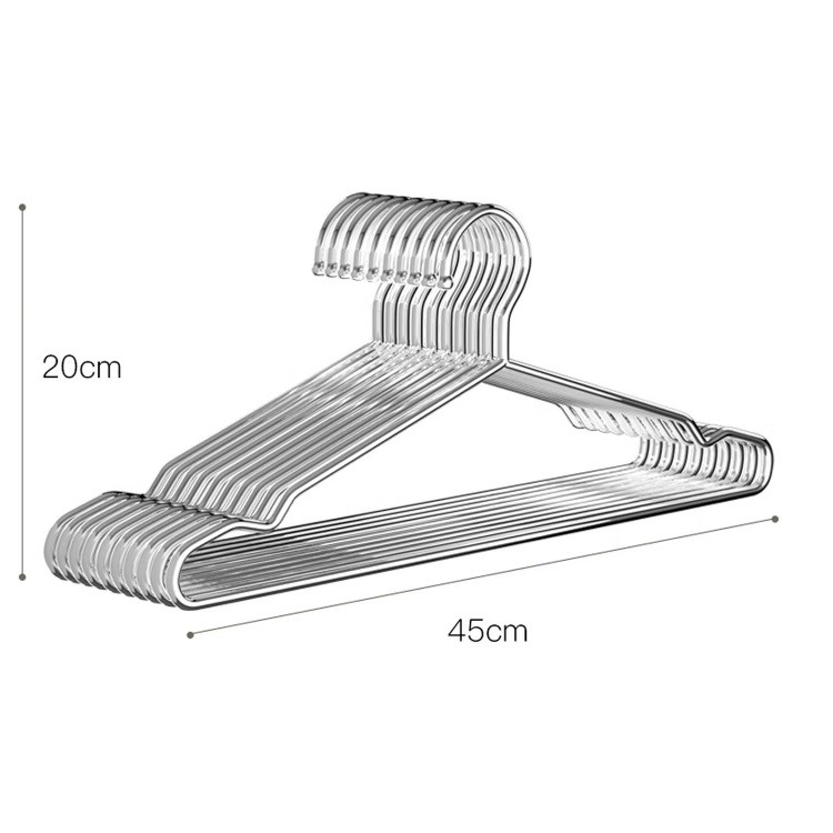 晟旎尚品不锈钢衣架 大号45cm 10只装