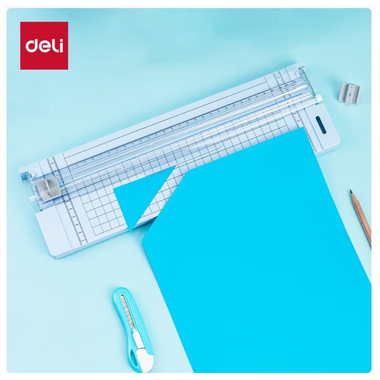 得力14251 A4便携裁纸机浅蓝