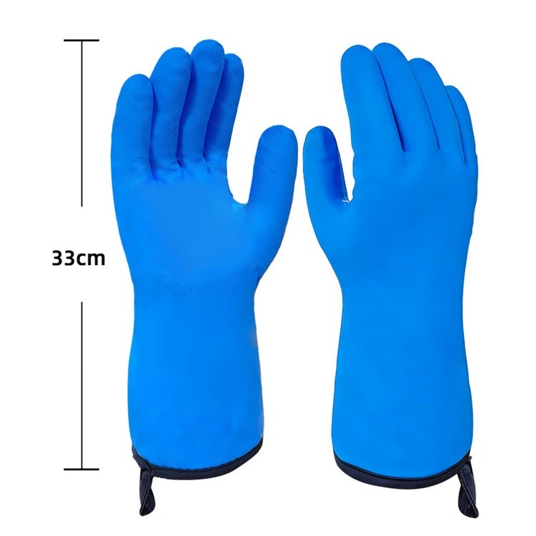 隔热防烫防水手套 浅蓝色33cm